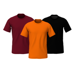 Plain Round Neck T-Shirts Combo of 3