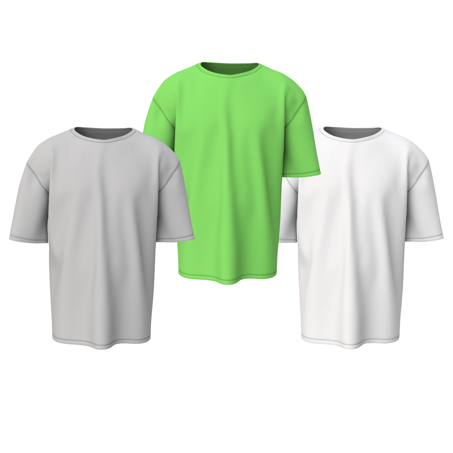 Plain Oversized T-Shirts Combo of 3