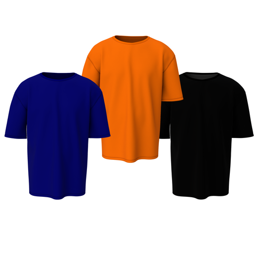 Plain Oversized T-Shirts Combo of 3