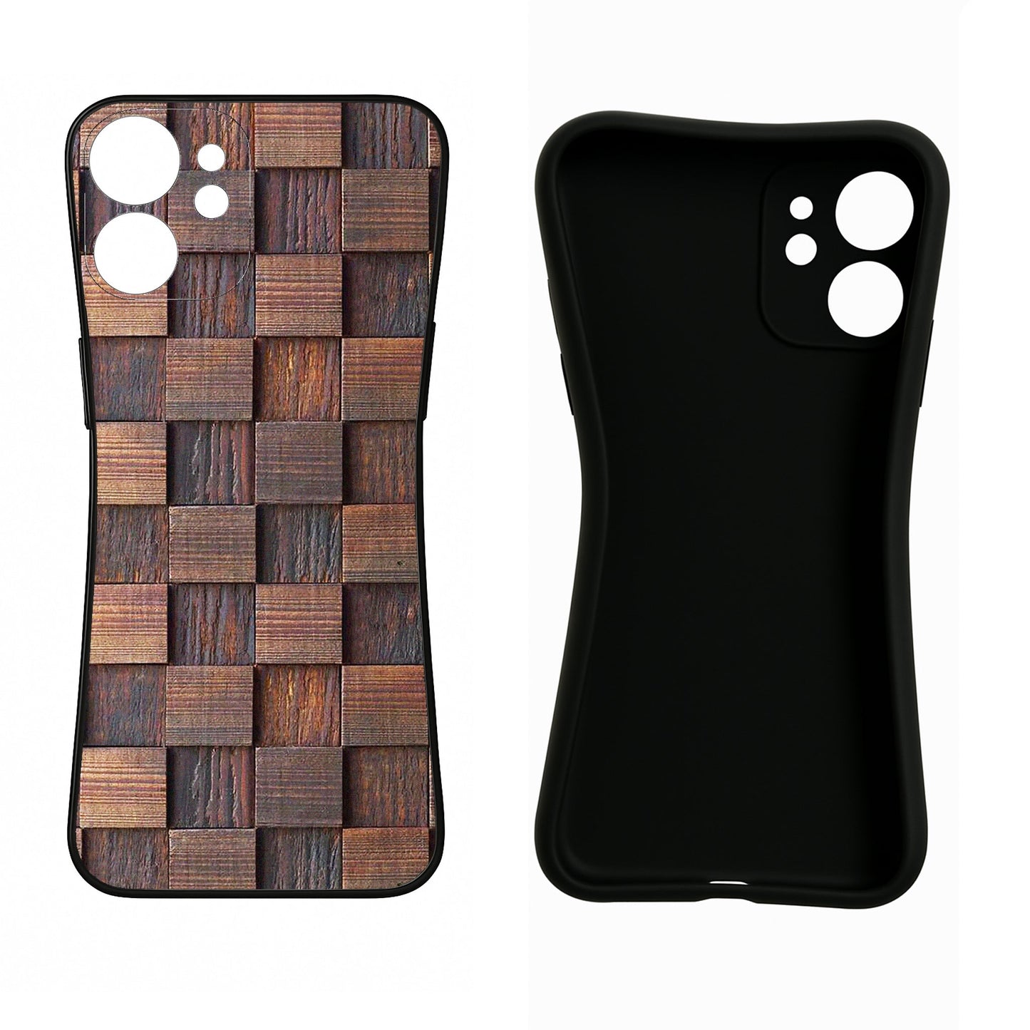 Wooden Cube Design iPhone 15 Pro Back Cover