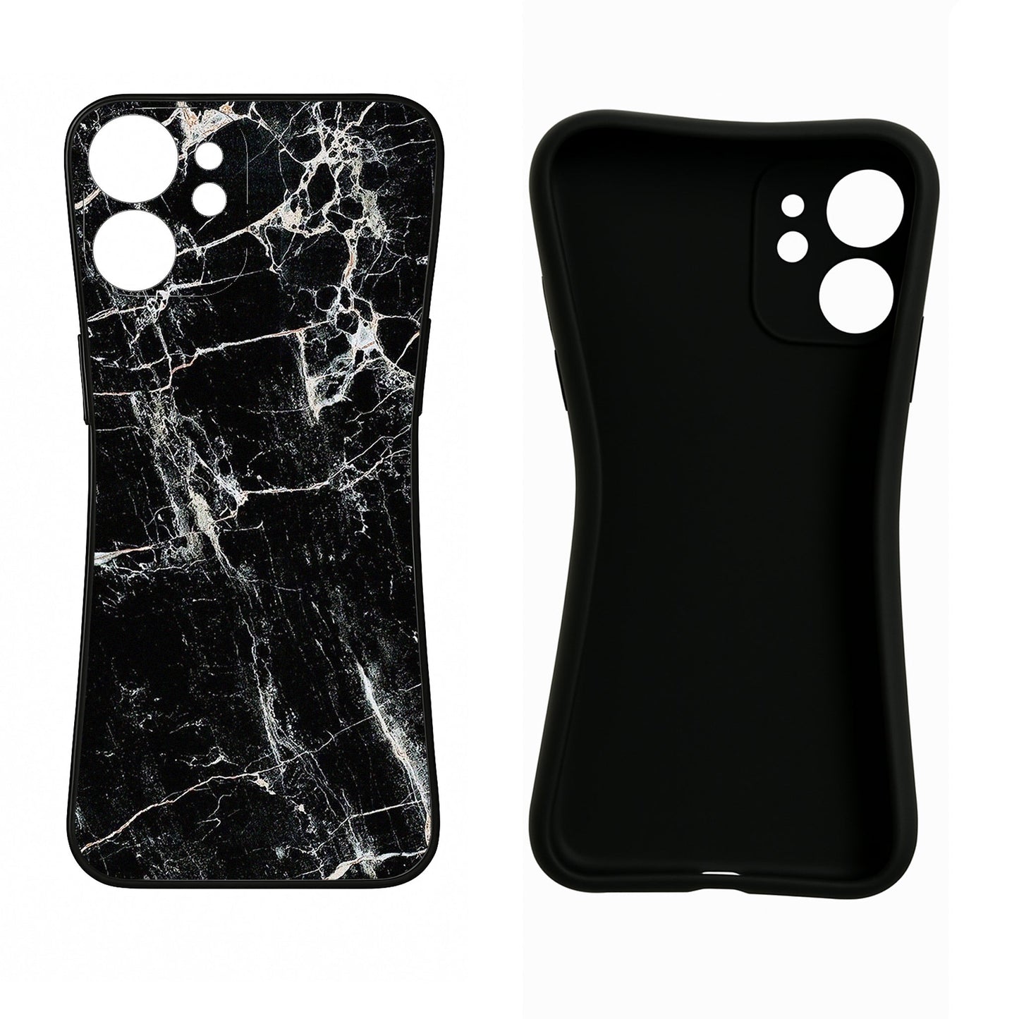 Black Marble Texture iPhone 15 Pro Max Back Cover