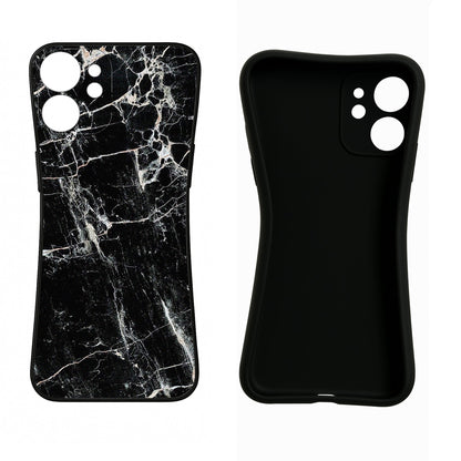 Black Marble Texture iPhone 15 Pro Max Back Cover