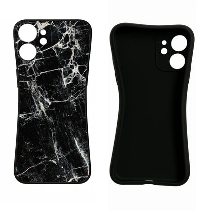 Black Marble Texture Poco C3 Back Cover