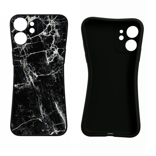 Black Marble Texture Oppo Reno6 5G Back Cover