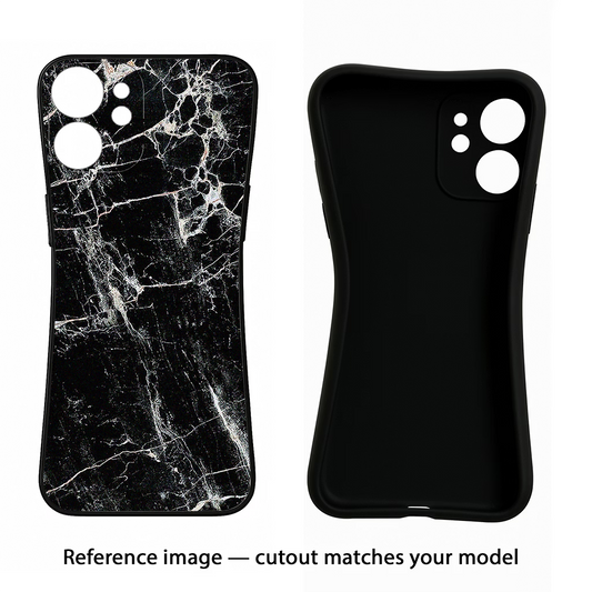 Black Marble Texture Vivo V40 5G Back Cover
