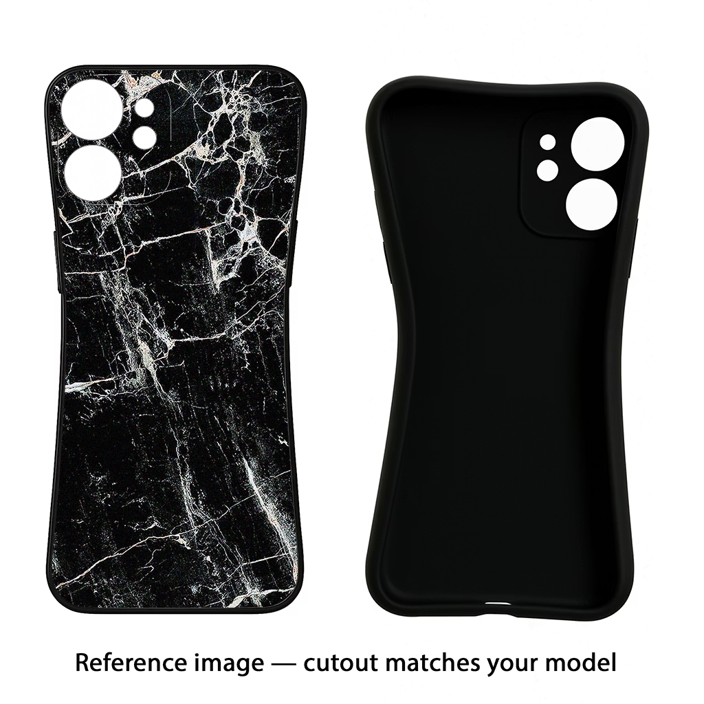 Black Marble Texture iPhone 17 Pro Max Back Cover