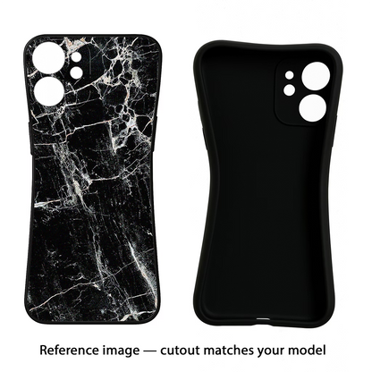 Black Marble Texture iPhone 17 Pro Max Back Cover