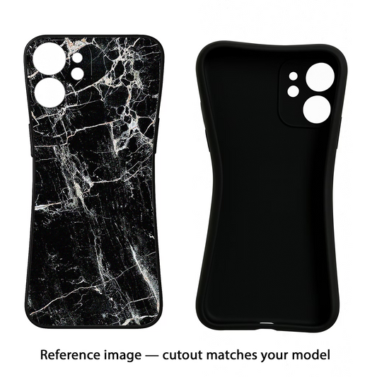 Black Marble Texture Realme Narzo 80 Lite 5G Back Cover