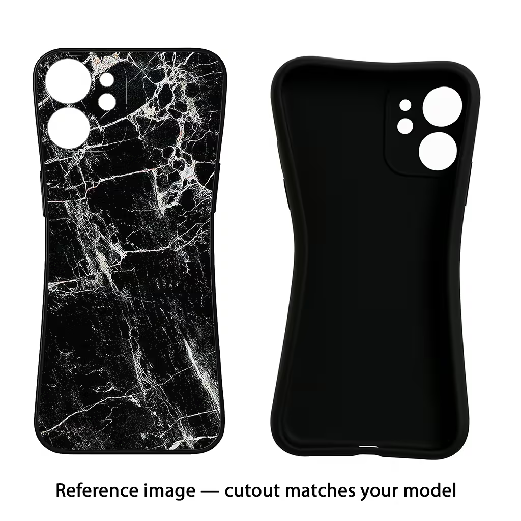 Black Marble Texture iQOO Neo 9 Back Cover Black Soft Case - Hello Swanky