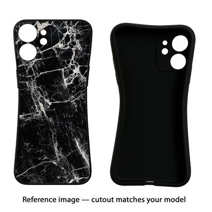 Black Marble Texture iQOO Neo 9 Back Cover Black Soft Case - Hello Swanky