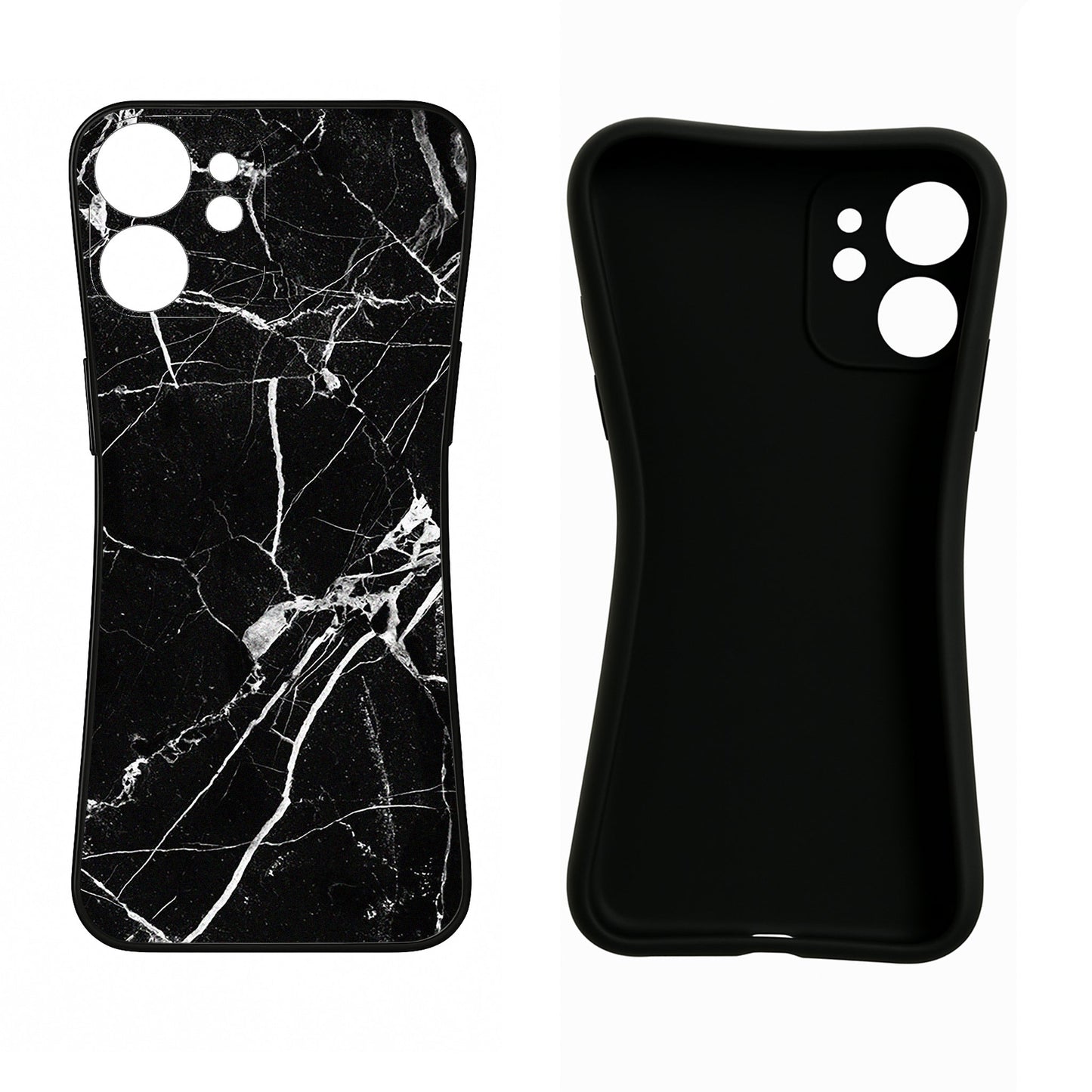 Black Marble Pattern Motorola G85 Back Cover