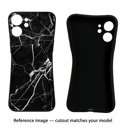 Black Marble Pattern Samsung A17 5G Back Cover