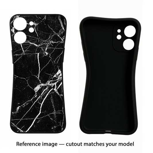 Black Marble Pattern Samsung M32 5G Back Cover