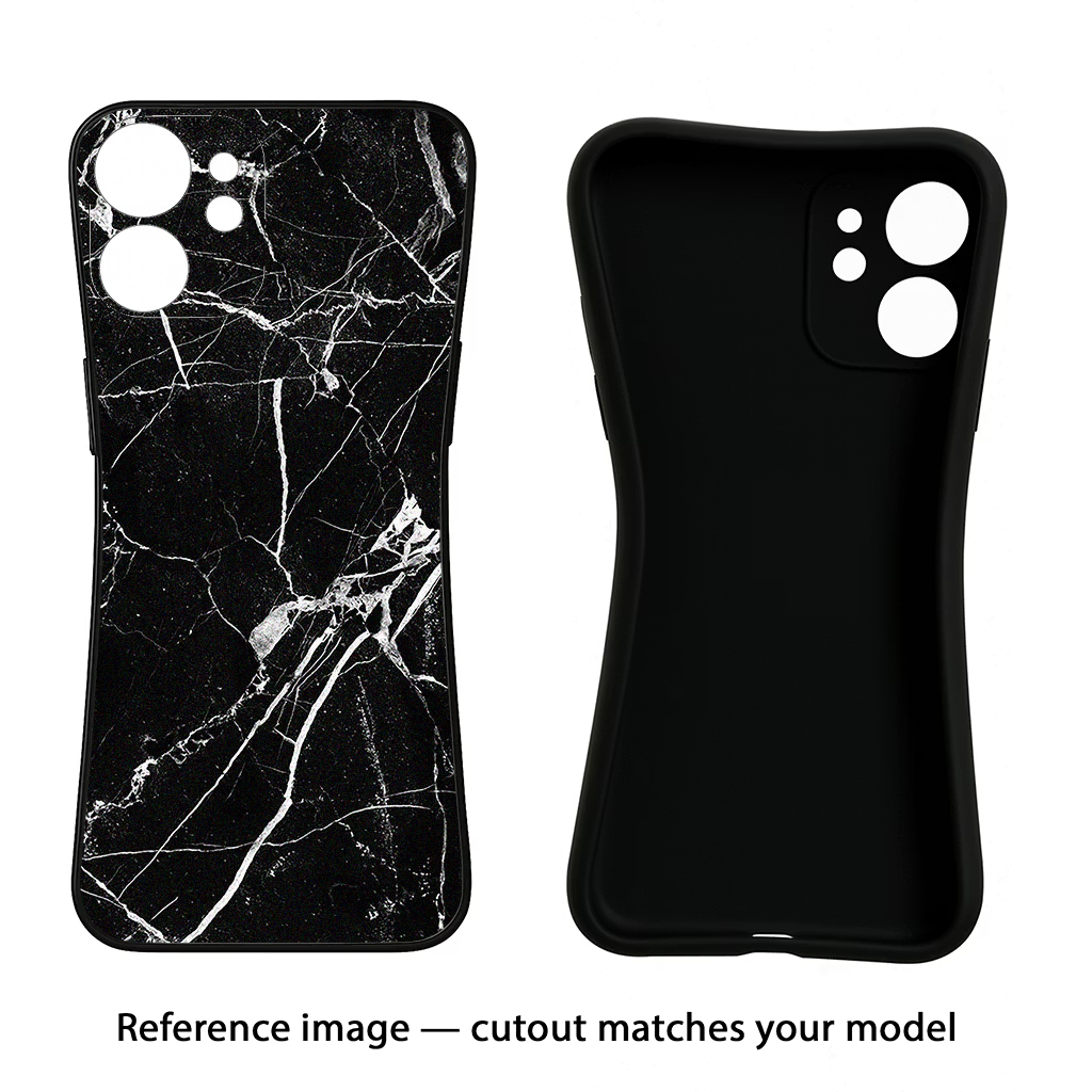 Black Marble Pattern Vivo V50 5G Back Cover
