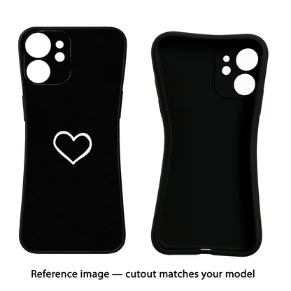 Heart iQOO Neo 9 Back Cover Black Soft Case - Hello Swanky