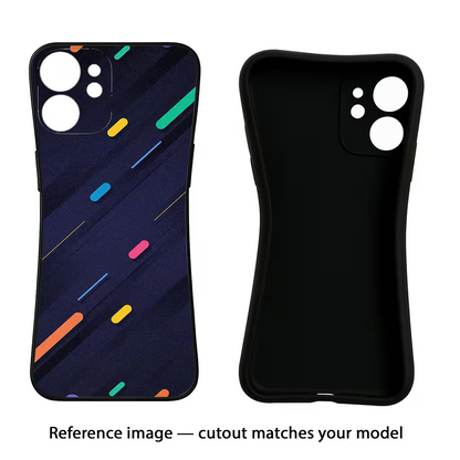 Abstract Design iQOO Neo 7 Pro Back Cover Black Soft Case - Hello Swanky