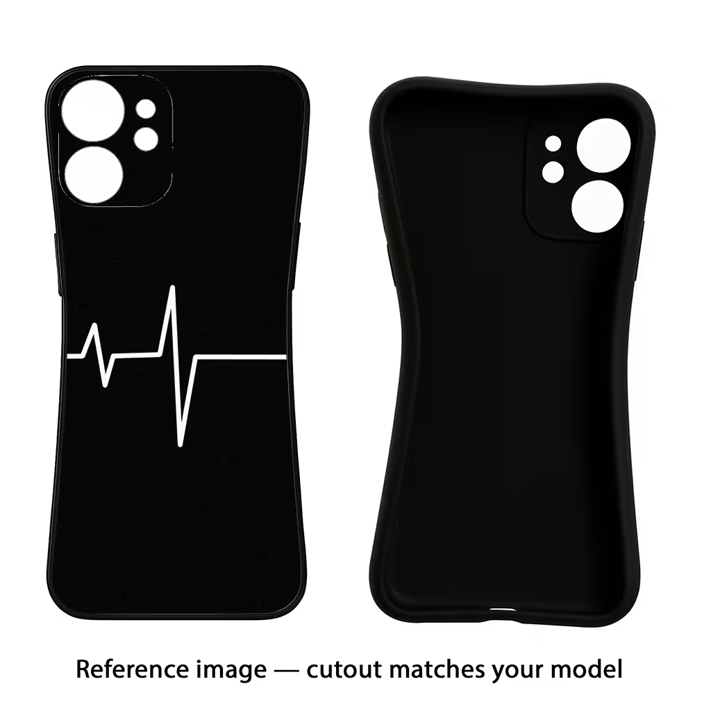 Heart Beats iQOO Neo 7 Pro Back Cover Black Soft Case - Hello Swanky