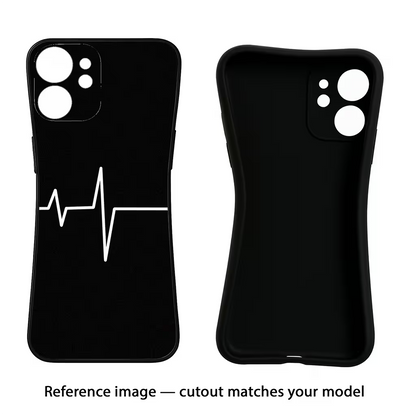 Heart Beats iQOO Neo 7 Pro Back Cover Black Soft Case - Hello Swanky