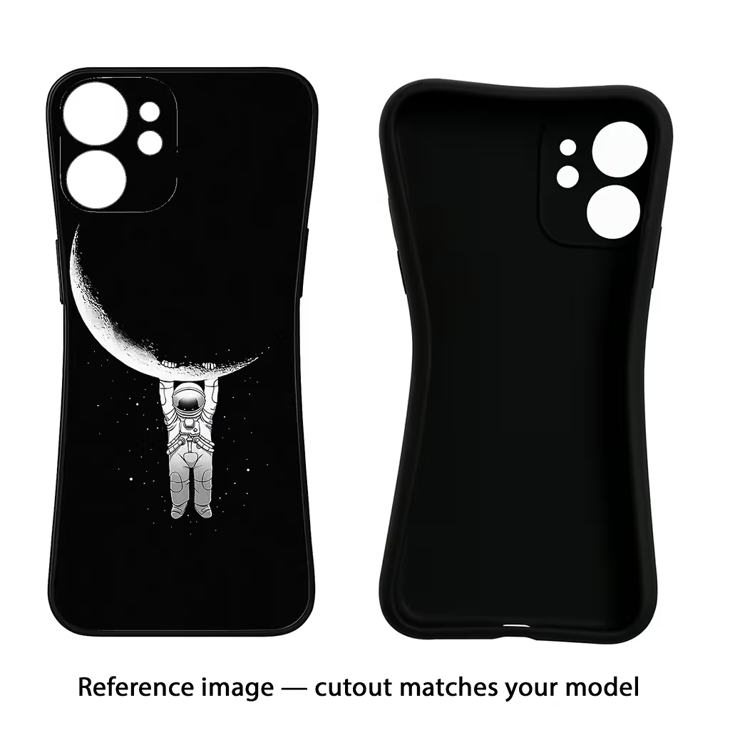 Moon Space iQOO Neo 7 Pro Back Cover Black Soft Case - Hello Swanky