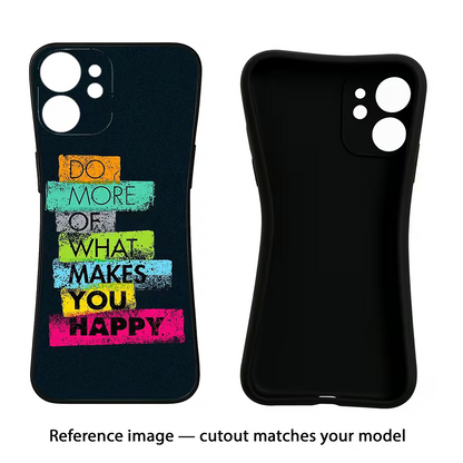 Do More Of What Makes You Happy iQOO Neo 9 Back Cover Black Soft Case - Hello Swanky