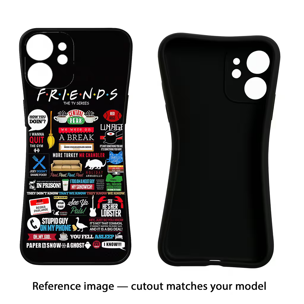 FRIENDS iQOO Neo 9 Back Cover Black Soft Case - Hello Swanky