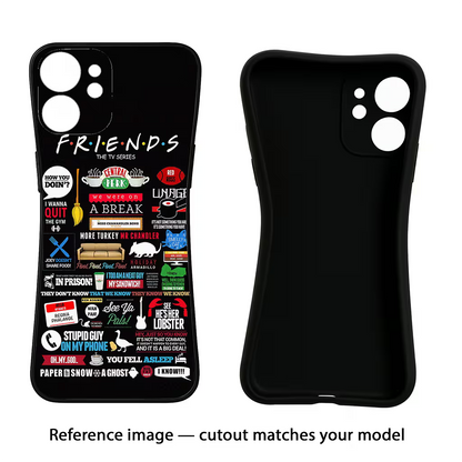 FRIENDS iQOO Neo 9 Back Cover Black Soft Case - Hello Swanky