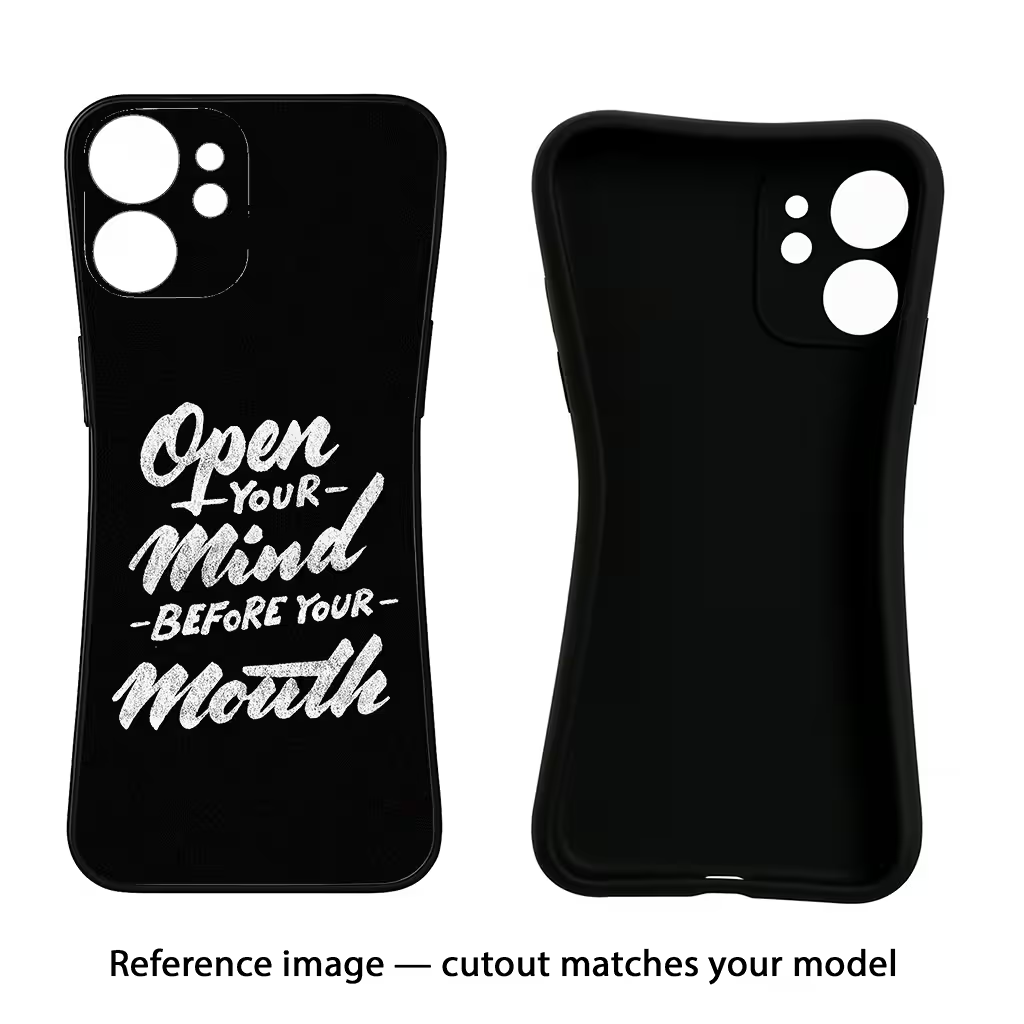 Open Your Mind Before Your Mouth iQOO Neo 9 Back Cover Black Soft Case - Hello Swanky