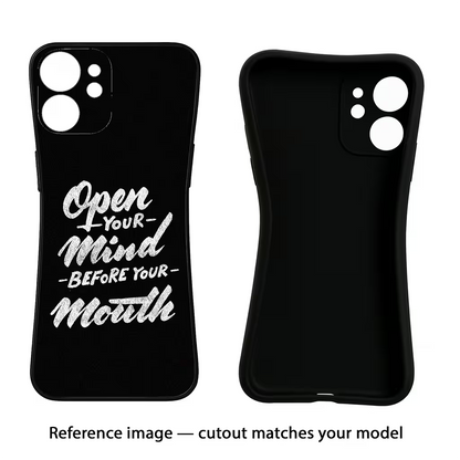 Open Your Mind Before Your Mouth iQOO Neo 9 Back Cover Black Soft Case - Hello Swanky