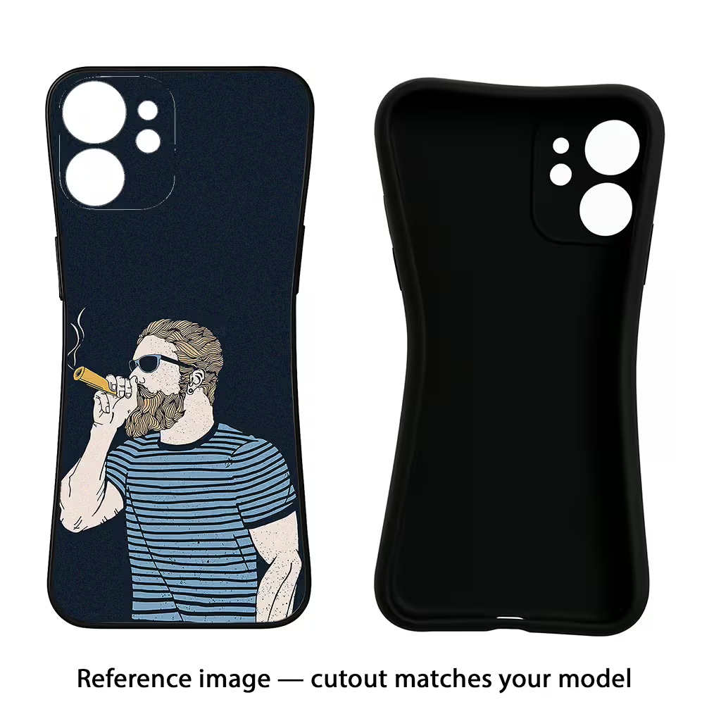 Smoking iQOO Neo 9 Back Cover Black Soft Case - Hello Swanky