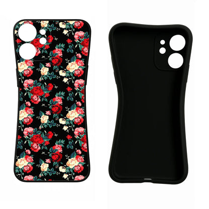 Rose Pattern Poco C3 Back Cover