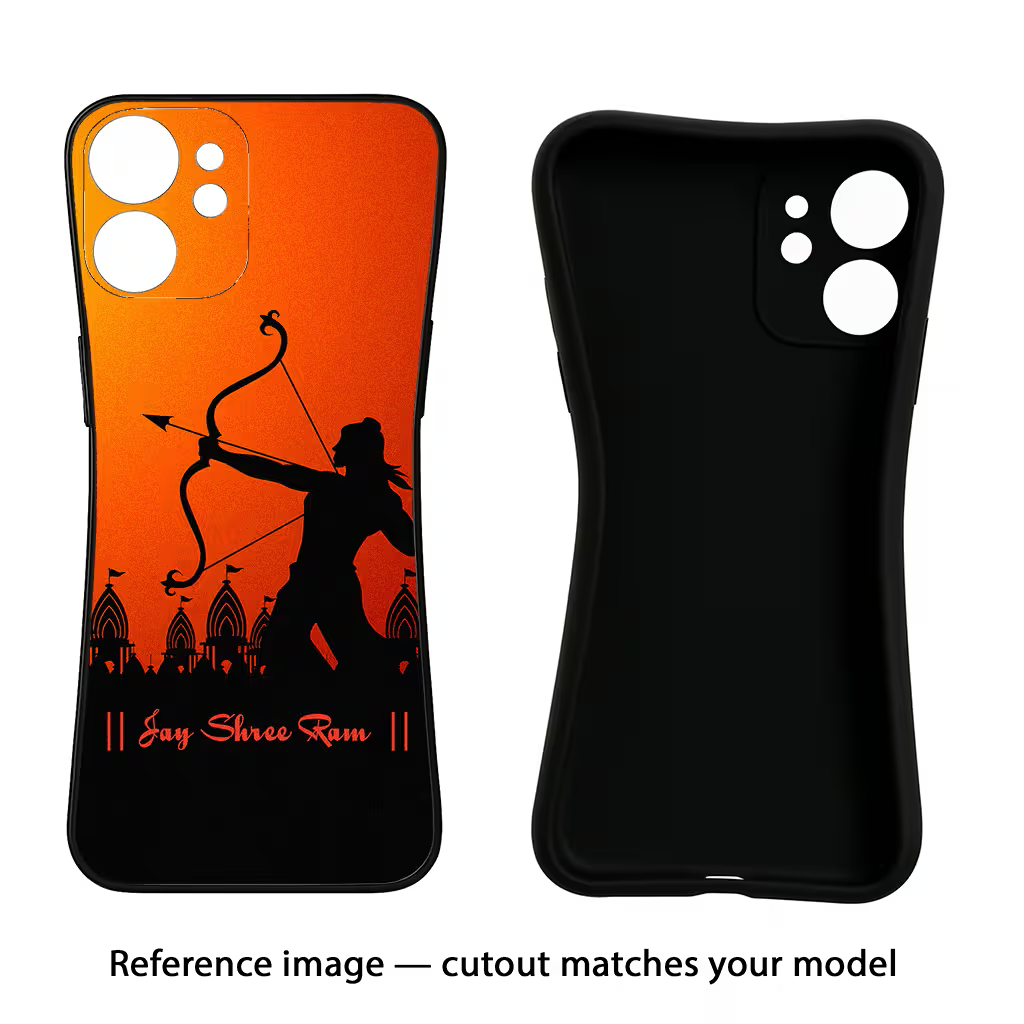 Lord Ram - 4 iQOO Neo 9 Back Cover Black Soft Case - Hello Swanky