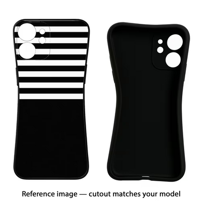 Black and White Print iPhone 16e Back Cover