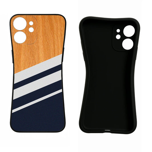 Blue and white wooden Samsung M52 5G Back Cover