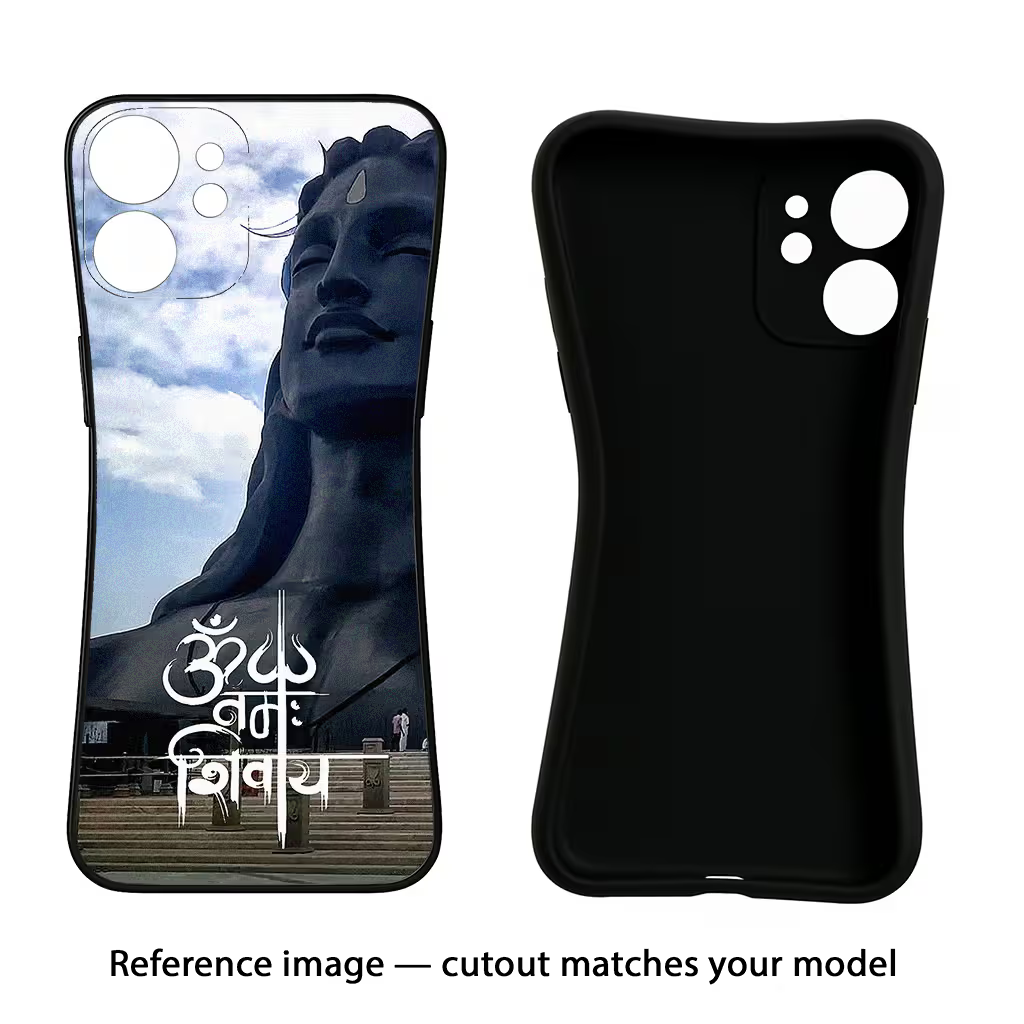 Om Namah Shivay iQOO Neo 9 Back Cover Black Soft Case - Hello Swanky
