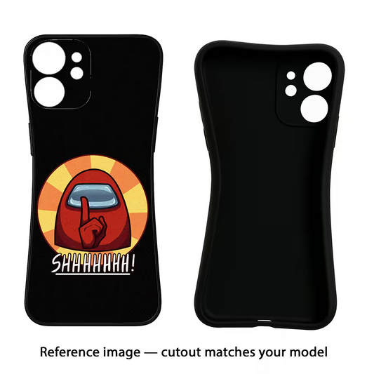 Among Us Shhh! iQOO Neo 9 Back Cover Black Soft Case - Hello Swanky