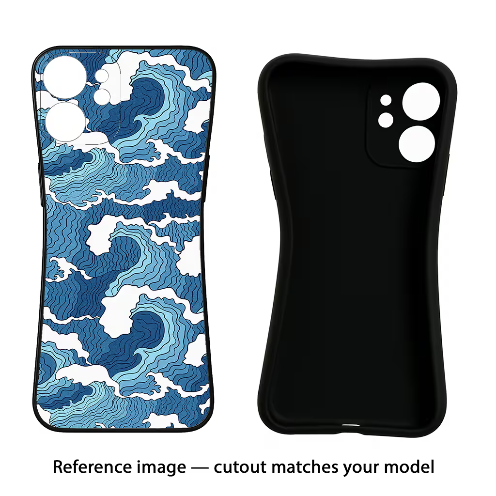 Blue Waves iQOO Neo 7 Pro Back Cover Black Soft Case - Hello Swanky