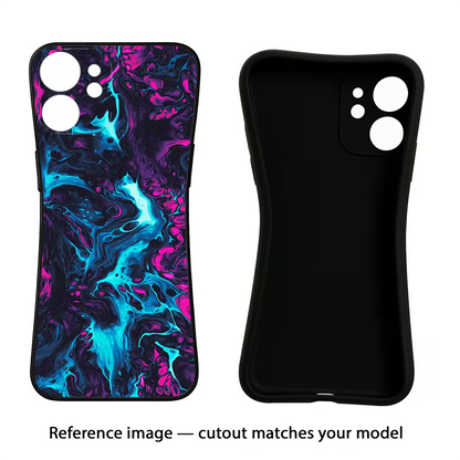 Abstract iQOO Neo 7 Pro Back Cover Black Soft Case - Hello Swanky