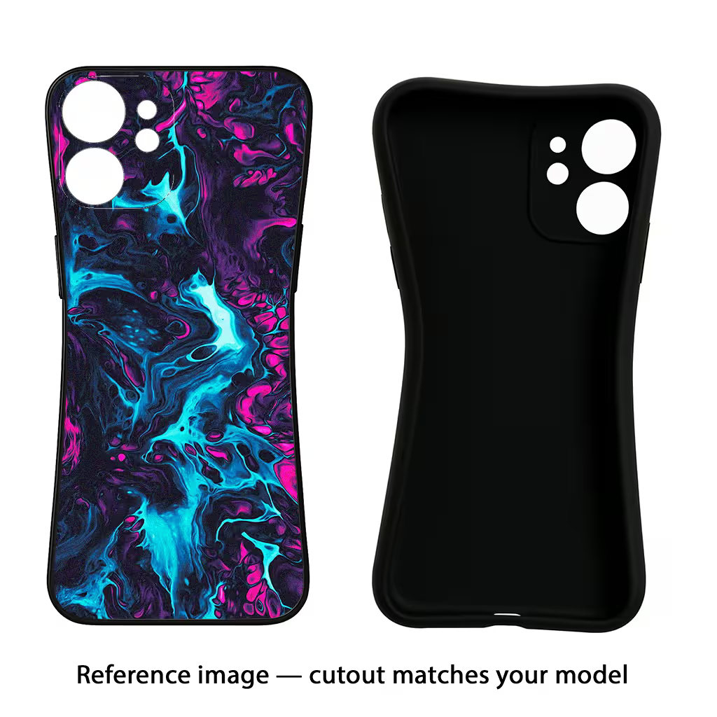 Abstract iQOO Neo 9 Back Cover Black Soft Case - Hello Swanky