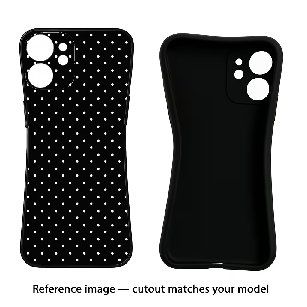 White Dots iQOO Neo 7 Pro Back Cover Black Soft Case - Hello Swanky