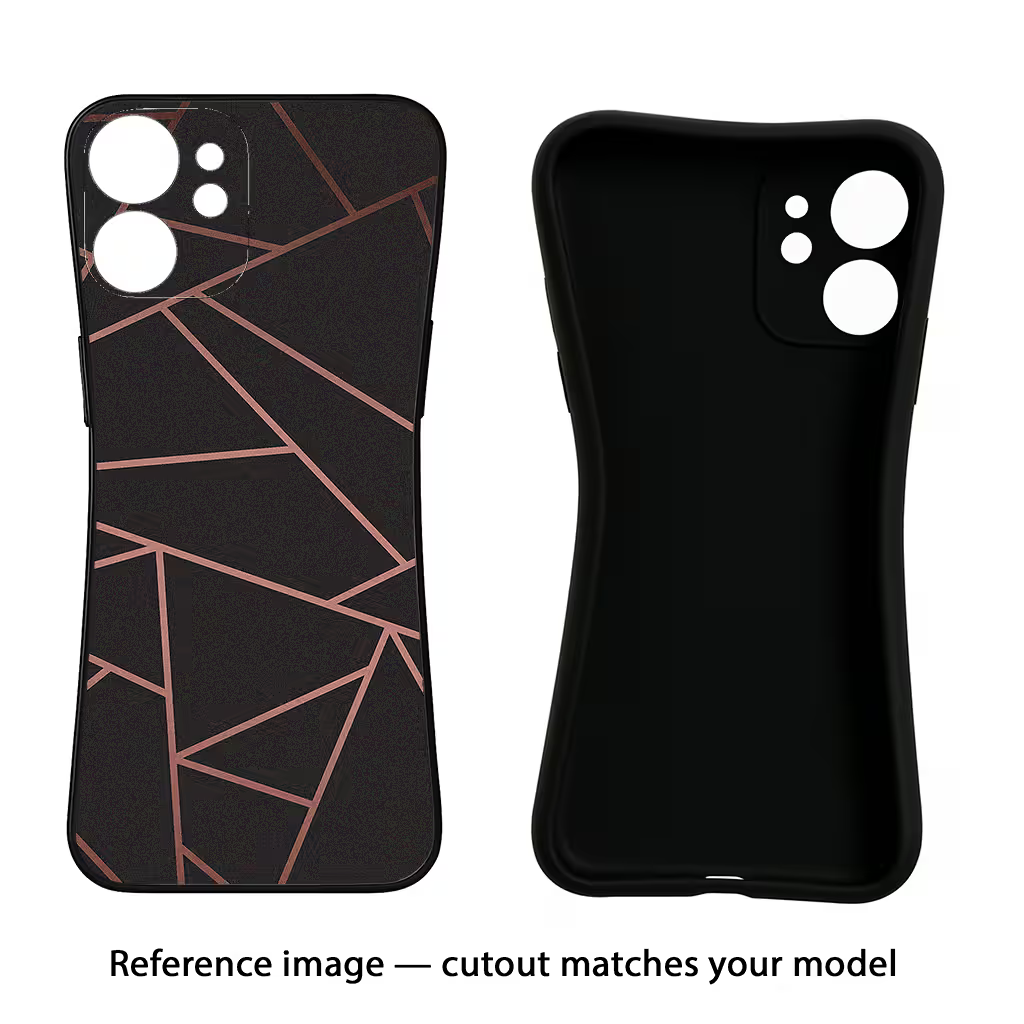 Geometric Pattern iQOO Neo 7 Pro Back Cover Black Soft Case - Hello Swanky