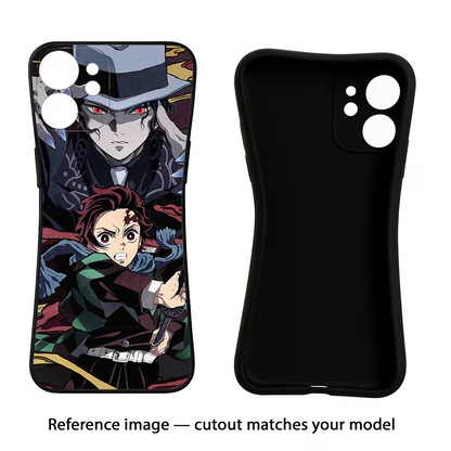 Demon Slayer iQOO Neo 9 Back Cover Black Soft Case - Hello Swanky