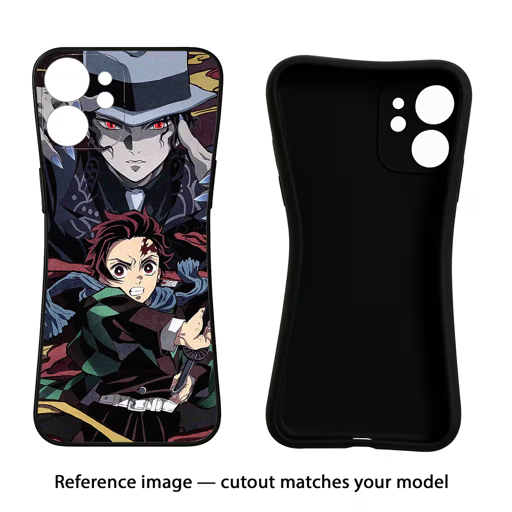 Demon Slayer iQOO Neo 7 Pro Back Cover Black Soft Case - Hello Swanky