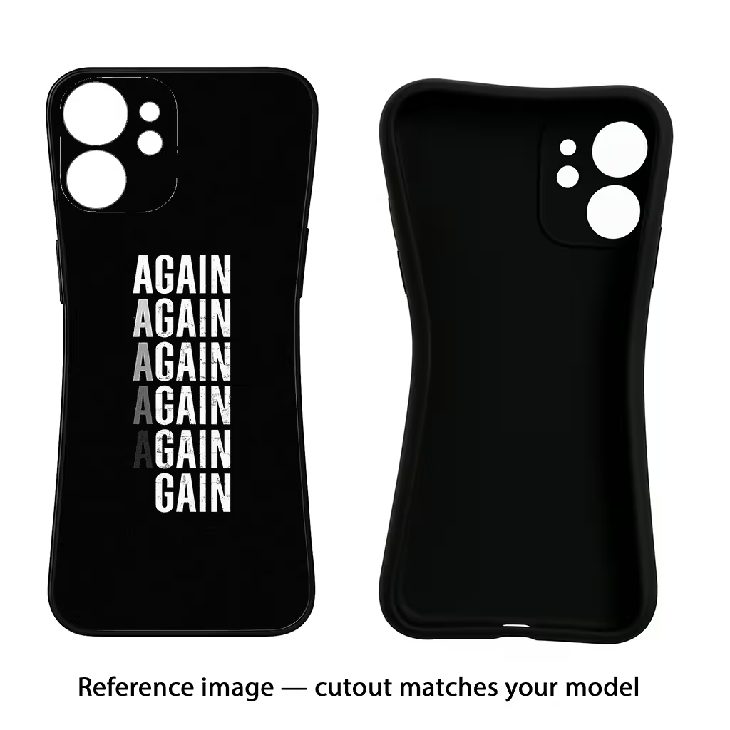 Again Again Gain iQOO Neo 7 Pro Back Cover Black Soft Case - Hello Swanky