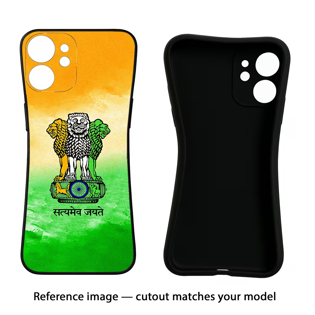 Satyamev Jayate Flag iQOO Neo 9 Back Cover Black Soft Case - Hello Swanky