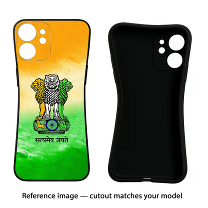 Satyamev Jayate Flag iQOO Neo 9 Back Cover Black Soft Case - Hello Swanky
