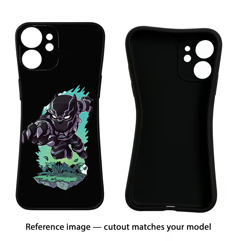 Black Panther iQOO Neo 7 Pro Back Cover Black Soft Case - Hello Swanky