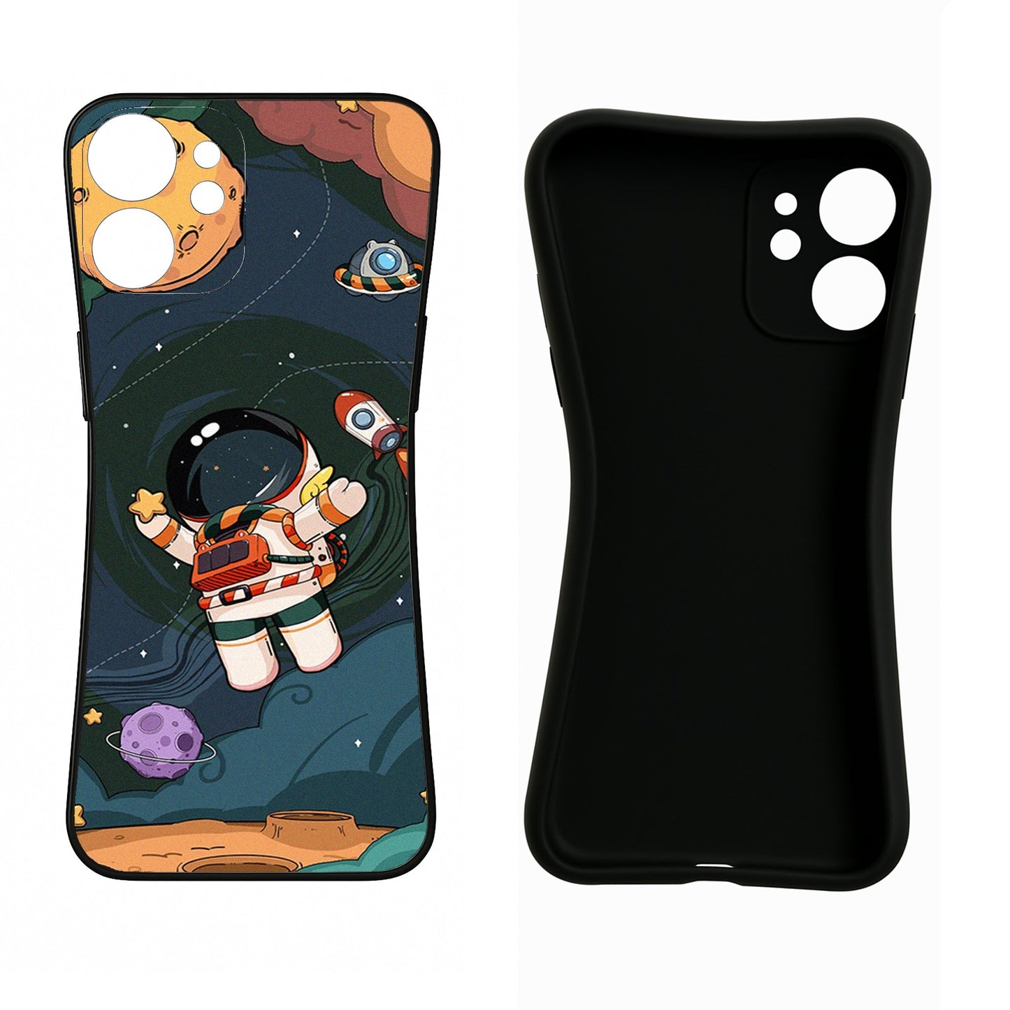 Cartoon Astronaut iPhone 15 Pro Max Back Cover