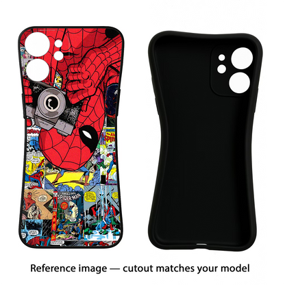 Spider Man iQOO Neo 7 Pro Back Cover Black Soft Case - Hello Swanky