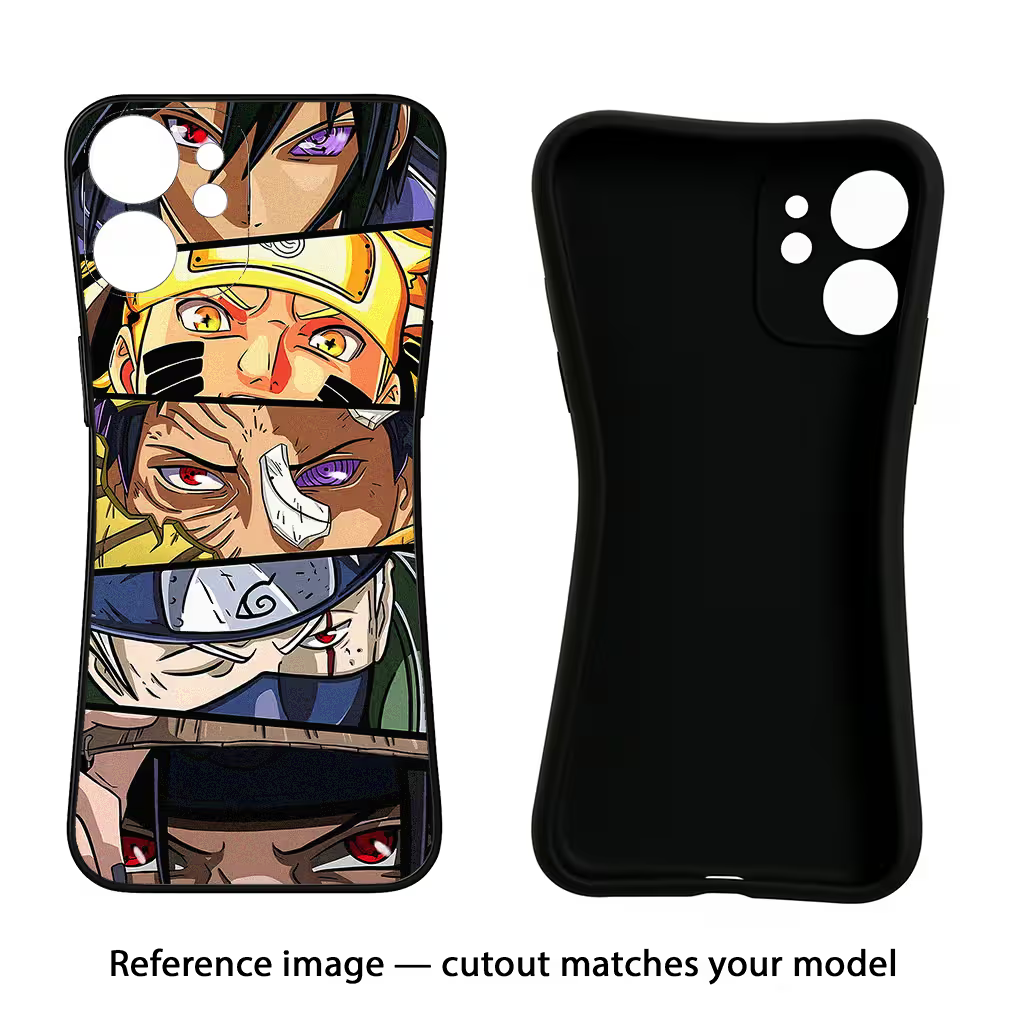 Naruto Character iQOO Neo 7 Pro Back Cover Black Soft Case - Hello Swanky