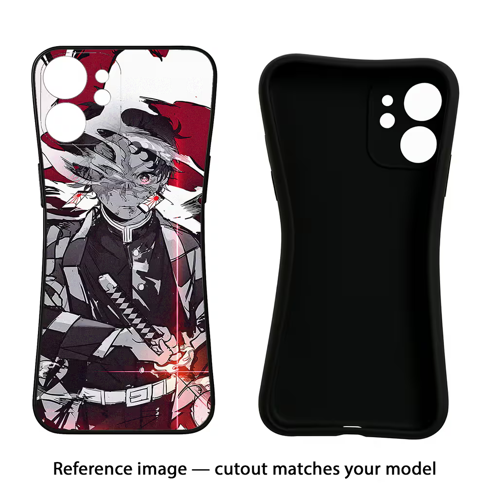 Demon Slayer iQOO Neo 9 Back Cover Black Soft Case - Hello Swanky